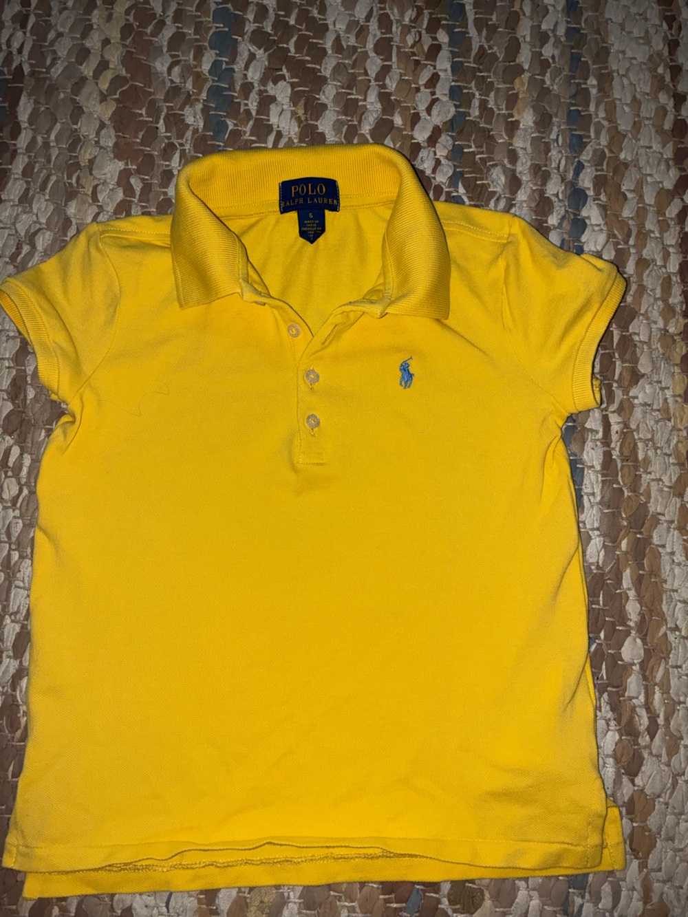 Polo by Ralph Lauren Bright Yellow Kids Polo with Light Blue Pony